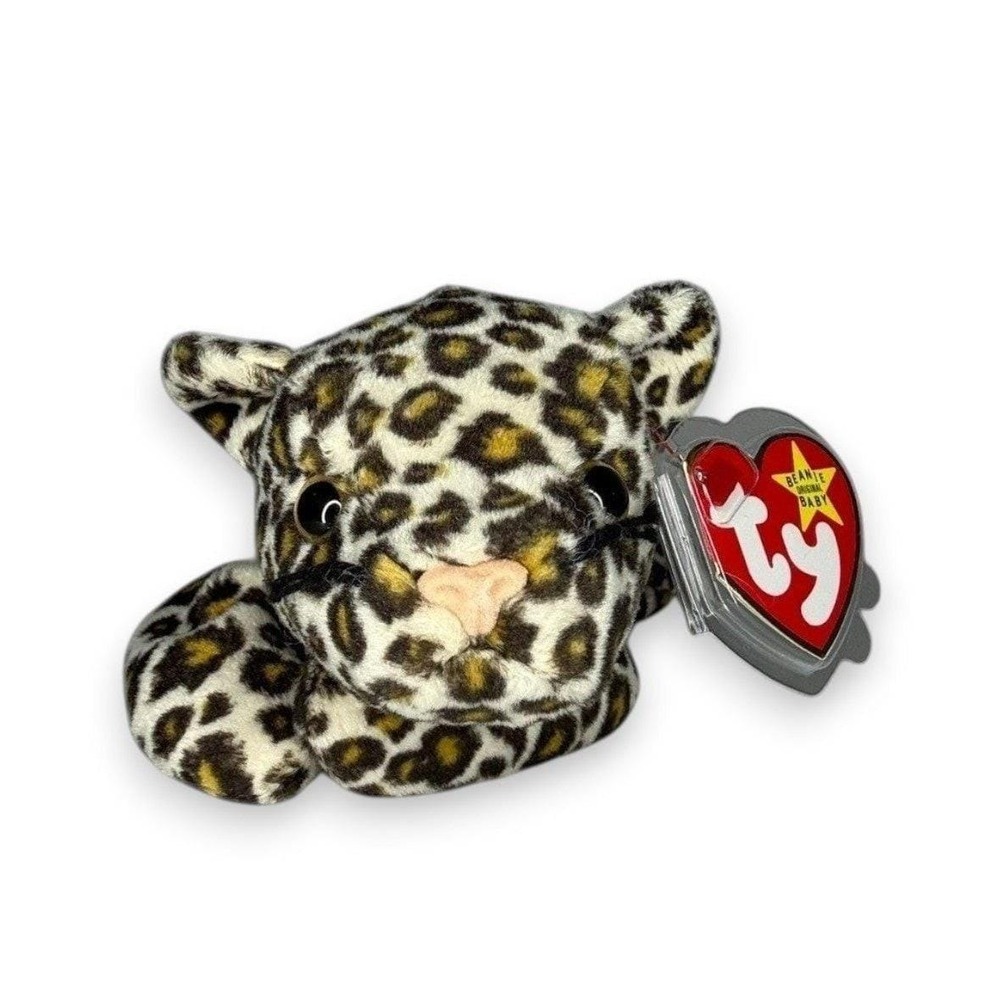 Freckles the Leopard | Spotted Jungle Sweetheart | Mint Heart Tag TY Beanie Baby